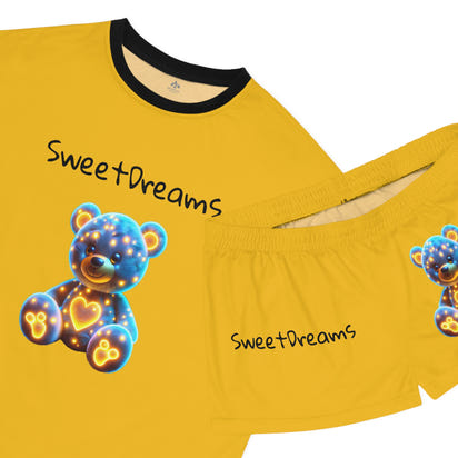 Women's Pajama Set - Sweet Dreams Teddy Bear Design