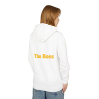 Unisex Lightweight Hooded Sweatshirt - Gold-Bling Gorilla & 'The Boss' Design