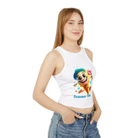 Tank Top - Summer Vibes Women's Micro Rib Racer Tank Top