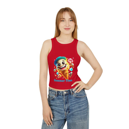 Tank Top - Summer Vibes Women's Micro Rib Racer Tank Top