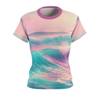 Women's Tee - Relaxing Sunset SeaWaves Color, Feel Good