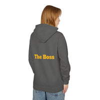 Unisex Lightweight Hooded Sweatshirt - Gold-Bling Gorilla & 'The Boss' Design