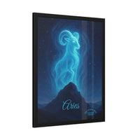 Aries Zodiac Art Framed Paper Poster — Astrology Wall Decor