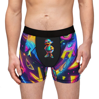 Fun Vibe Men Boxers with Colorful 90's Duck Design