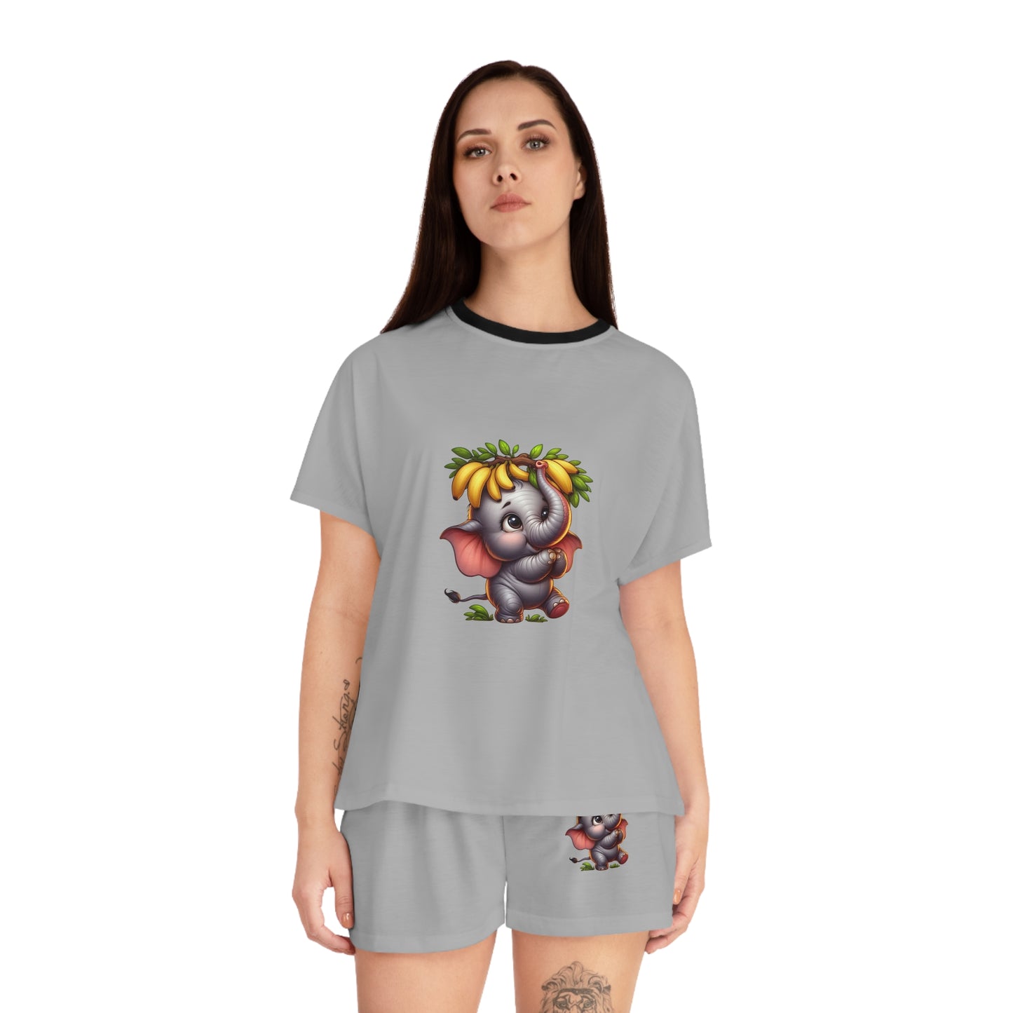 Short Pajama Set - Sweet Elephant Design
