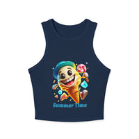 Tank Top - Summer Vibes Women's Micro Rib Racer Tank Top
