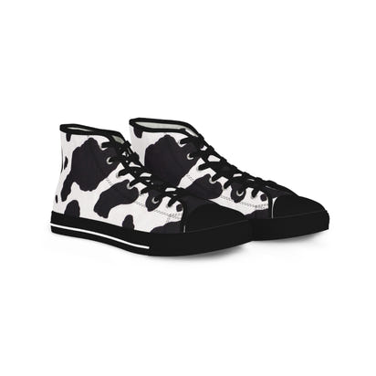 Men's High Top Sneakers CowPrint