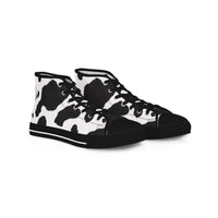Men's High Top Sneakers CowPrint