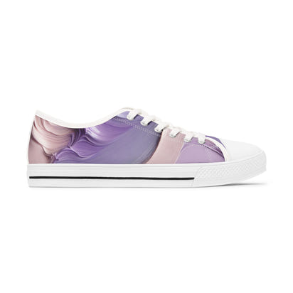 Artistic Women’s Low Top Sneakers - Colorful Abstract Design for Everyday Style