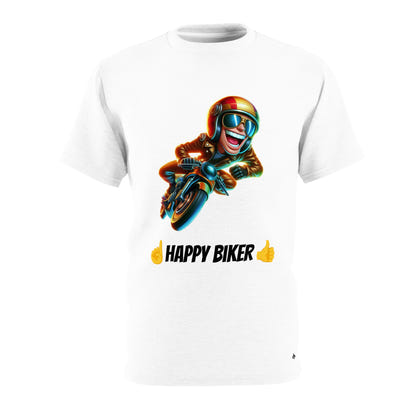 Biker Tee - Happy Biker T-Shirt for Motorcycle Fans