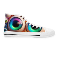 Women's High Top Sneakers GoofyEyes-Black