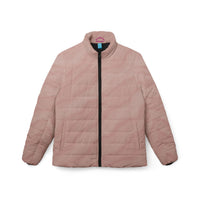 Pink Quilted Puffer Jacket — Lightweight Women's Warm Winter Coat