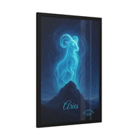 Aries Zodiac Art Framed Paper Poster — Astrology Wall Decor