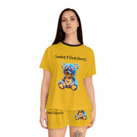 Women's Pajama Set - Sweet Dreams Teddy Bear Design