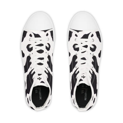 Men's High Top Sneakers CowPrint
