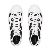 Men's High Top Sneakers CowPrint