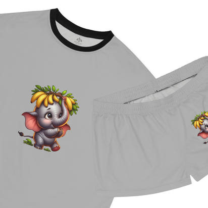 Short Pajama Set - Sweet Elephant Design