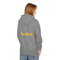 Unisex Lightweight Hooded Sweatshirt - Gold-Bling Gorilla & 'The Boss' Design